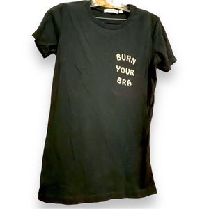 Burn Your Bra Short Sleeve Tee - Black